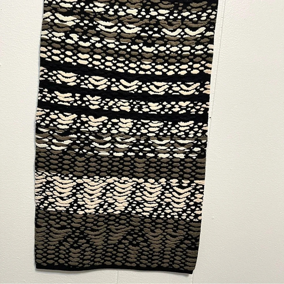 RONNY KOBO Knit Dress Bodycon Stretchy Black Cream Green Mini Tank Razor XS - Picture 3 of 10